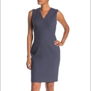 Lafayette 148 New York
 V-Neck  Wool Sheath Dress